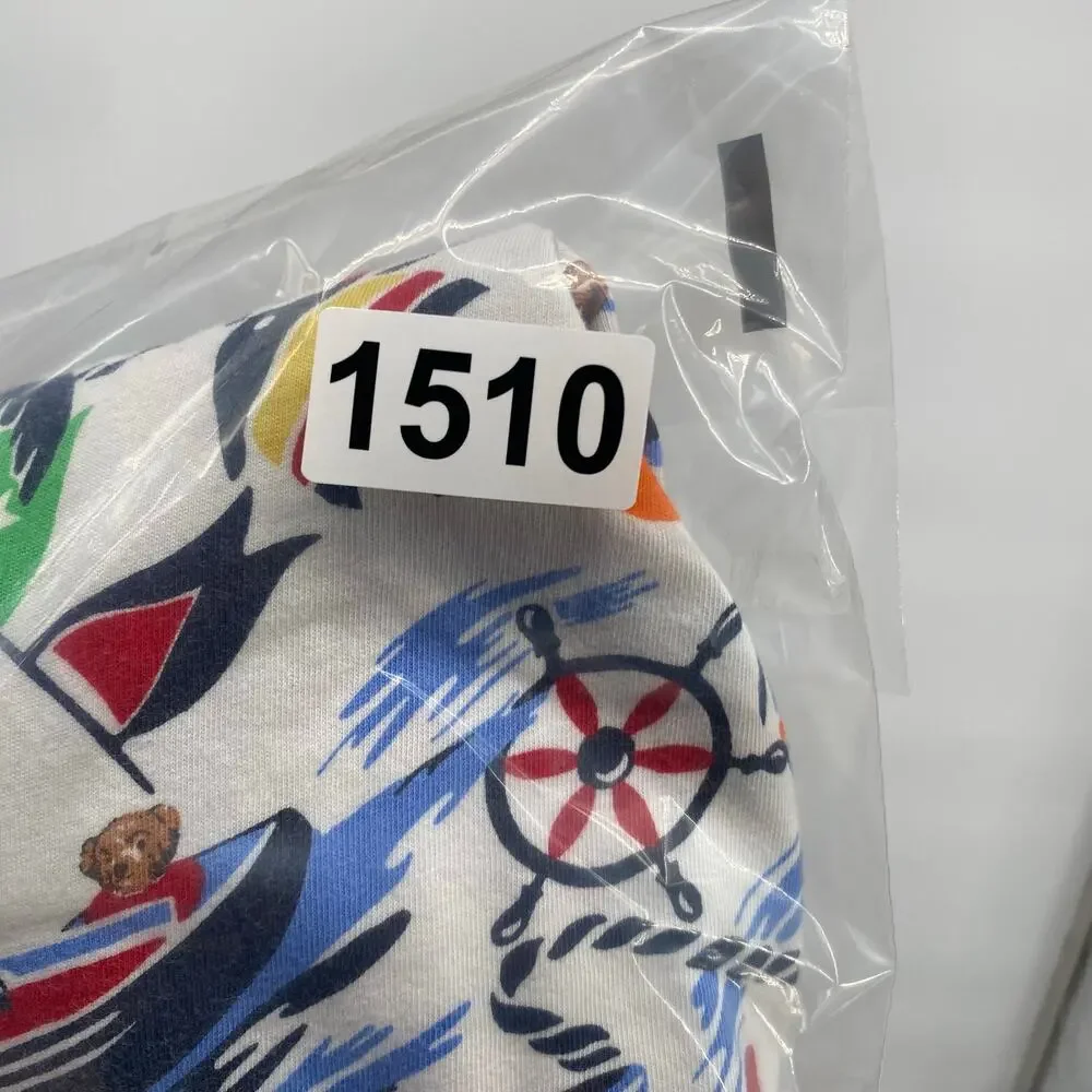 Polo Ralph Lauren Polo Bear Jersey Hooded T-Shirt‎ Boys 14/16 Vacation Nautical